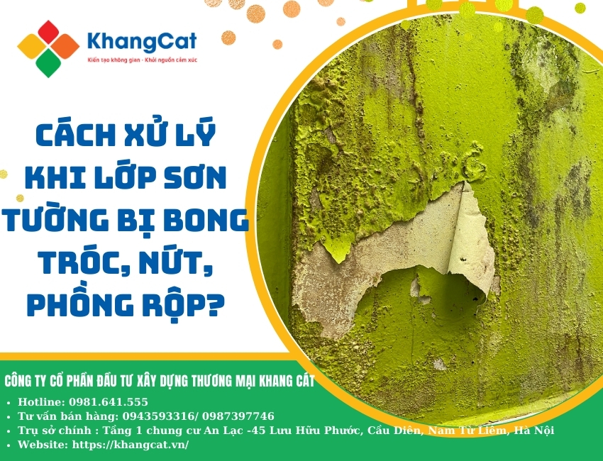 Cách xử lý khi lớp sơn tường bị bong tróc, nứt, phồng rộp?